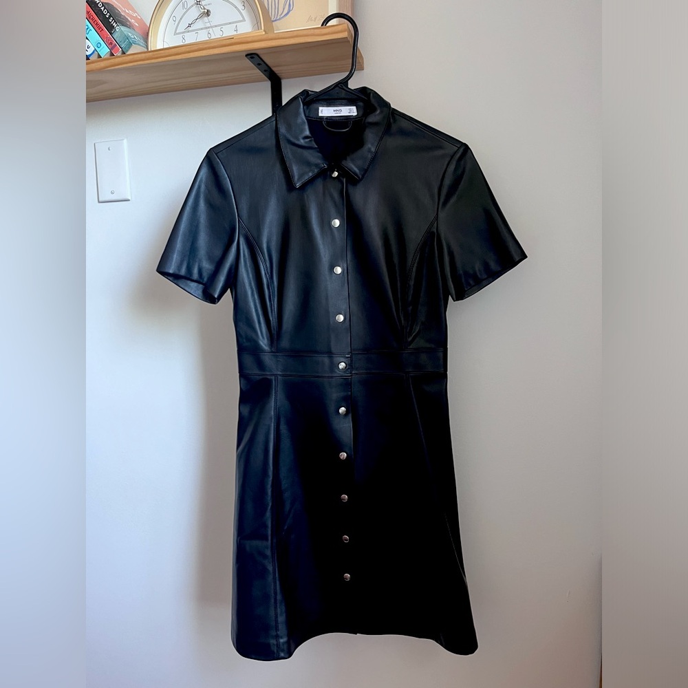 Mango Vegan Leather Dress